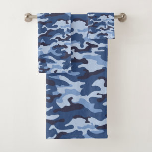 Motif de camouflage bleu foncé