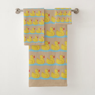 Motif de caneton mignon sur beige