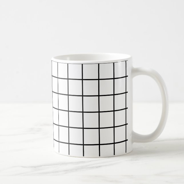 Motif de Carré Plaid de conception simple - Mug (Droite)