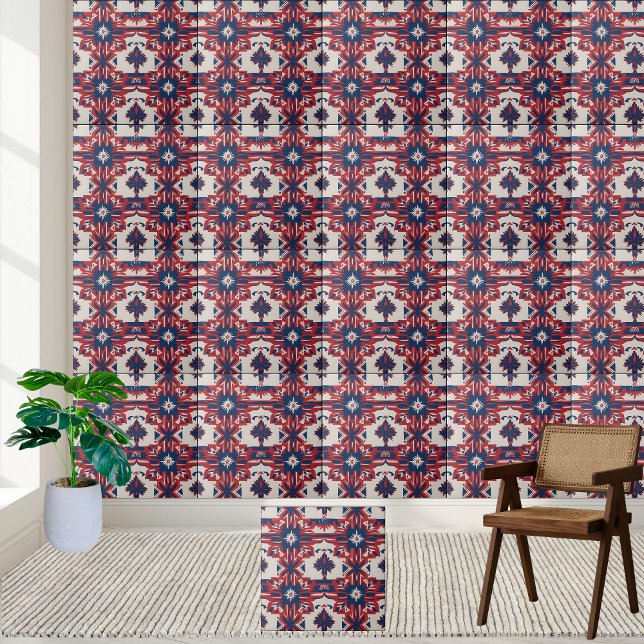 Motif de carreaux de flocon de neige scandinave (Scandinavian Snowflake Tile Pattern)
