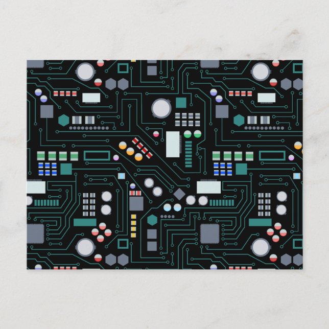 Motif de carte de circuit informatique (Devant)