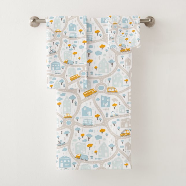 Motif de carte de quartier de Cute Pastel (En situation)