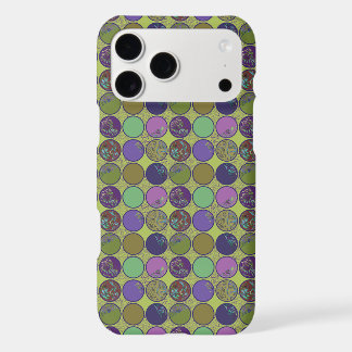 Motif de cercle abstrait vert pourpre