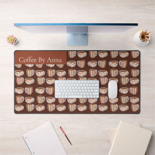 Motif de cercle chaud sur des tasses de café