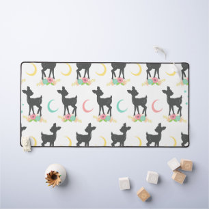 Motif de cerfs, Cerf de bébé, Boho, Fleurs, Lune