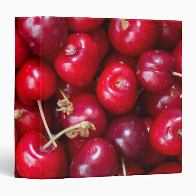 Motif de cerise douce 3 classeur à anneau (Devant/Côté)