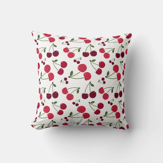 Motif de cerise mignonne Oreiller (Recto)