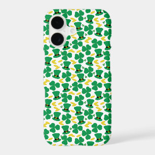 Motif de chapeau de lutin de pièces d'or de trèfle