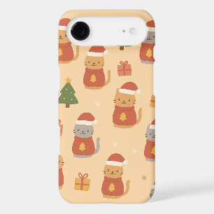 Motif de chat de Noël mignon – Chats festifs Kawai
