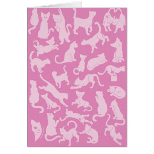 Motif de chat rose