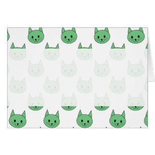 motif de chat vert.