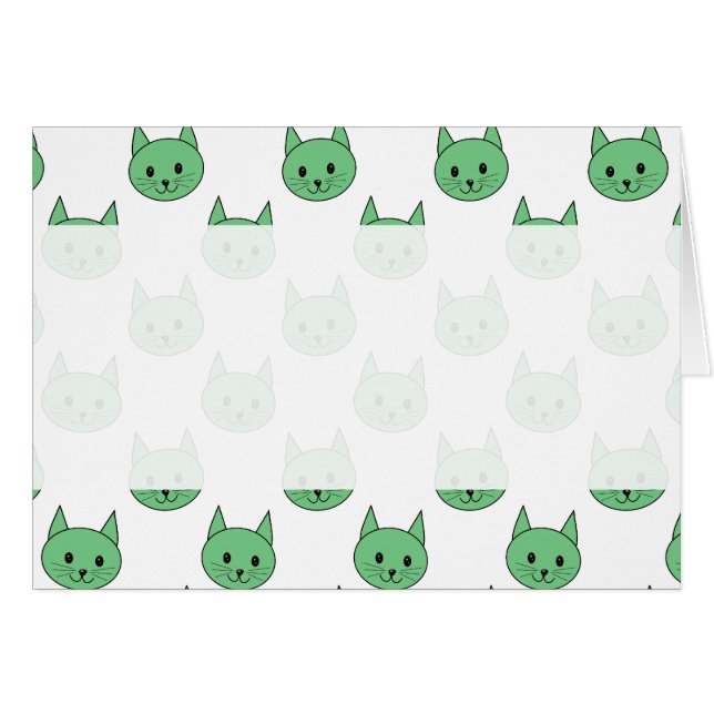 motif de chat vert. (Devant horizontal)