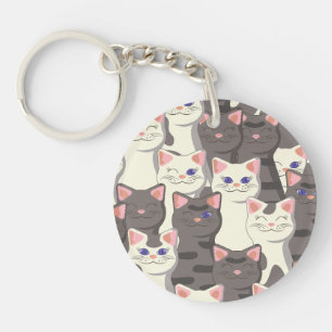 Motif de chats blancs et gris
