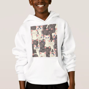 Motif de chats blancs et gris