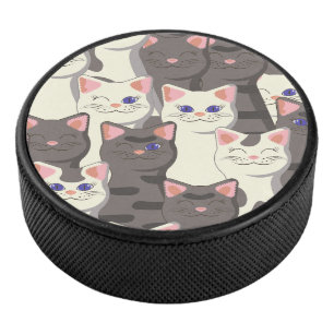 Motif de chats blancs et gris