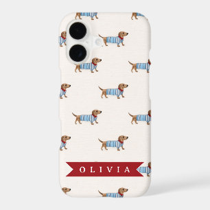 Motif de chien Dachshund mignon et chic personnali