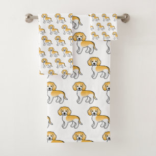 Motif de chien de dessin animé mignon Beagle blanc
