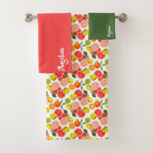 Motif de citron vert rose citrus