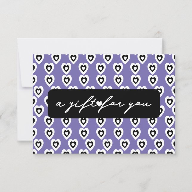 Motif de coeur Beauté pourpre Carte de certificat  (Devant)