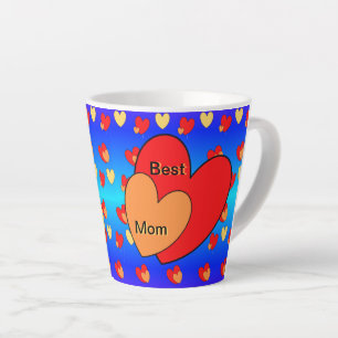 Motif de coeur Best Mom Latte Mug