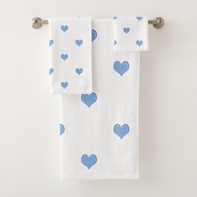 Motif de coeur bleu et blanc (En situation)