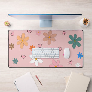 Motif de cœur de fleur coloré rose prépa Y2K