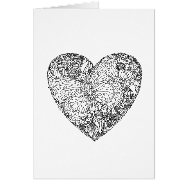 Motif de coeur de papillon (Devant)