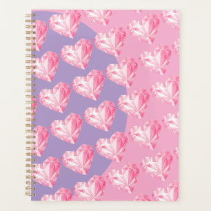 Motif de cœur en diamant rose – Design mignon et é
