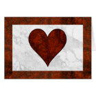 Motif de coeur en pierre rouge