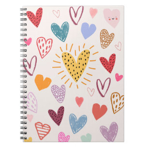 Motif de coeur   Journal carnet