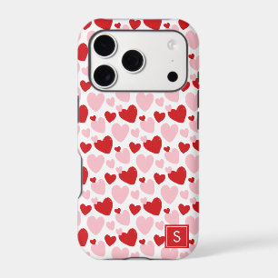 Motif de coeur mignon rose rouge tacheté Personnal