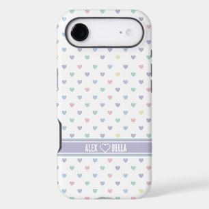 Motif de cœur pastel doux minimaliste personnalisé