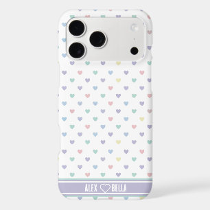 Motif de cœur pastel doux minimaliste personnalisé