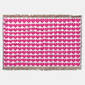 Motif de coeur rose mignon Jetez la couverture