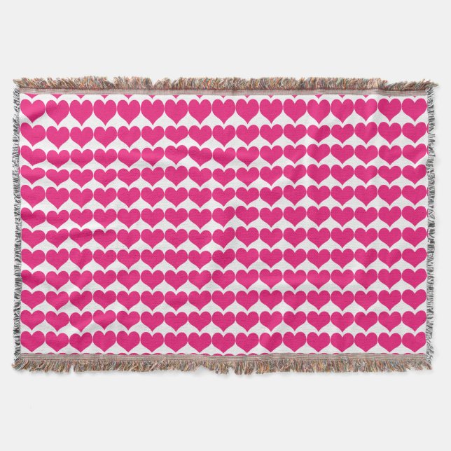 Motif de coeur rose mignon Jetez la couverture (Devant)