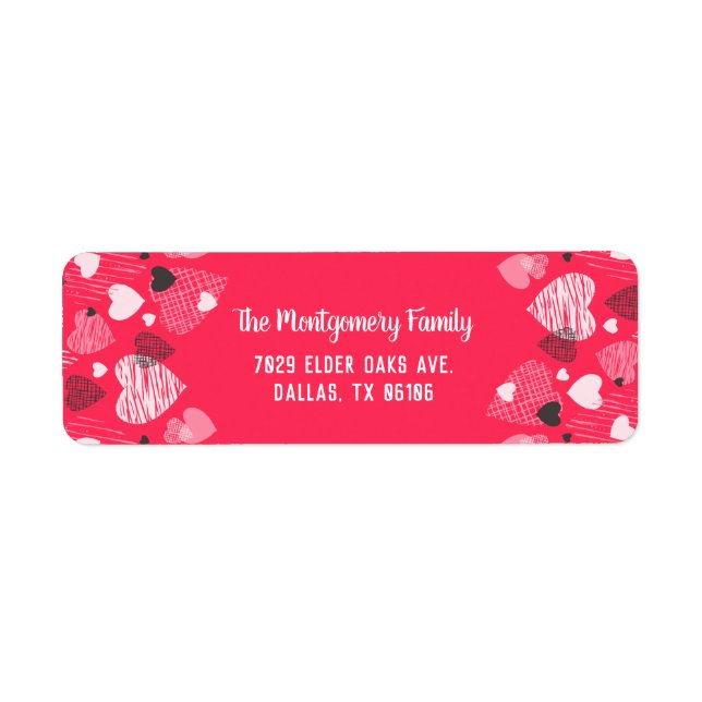 Motif de coeur rose personnalisé Valentine (Devant)
