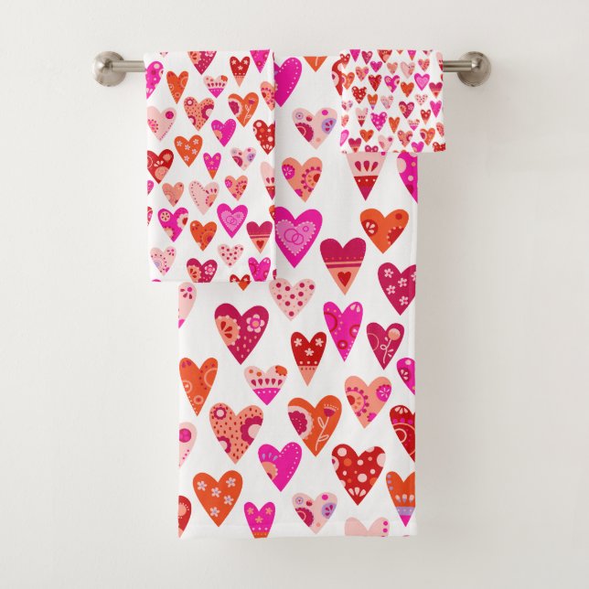 Motif de coeur Rouge rose moderne (En situation)