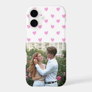 Motif de coeurs rose pastel pour couple romantique