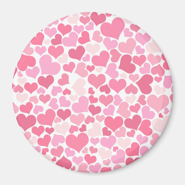 Motif de Coeurs roses - mignon, aimant romantique (Devant)