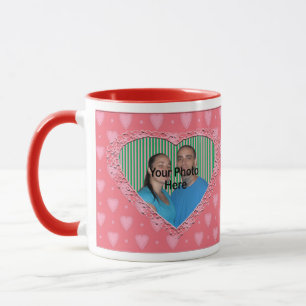 Motif de Coeurs roses Photo Mug Modèle