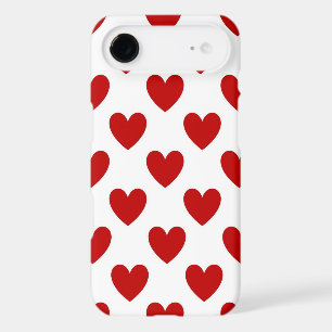 Motif de coeurs rouges et blancs mignons