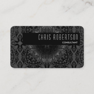 Motif de coin arrondi Carte de visite gris noir