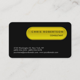 Motif de coin arrondi Carte de visite jaune noir