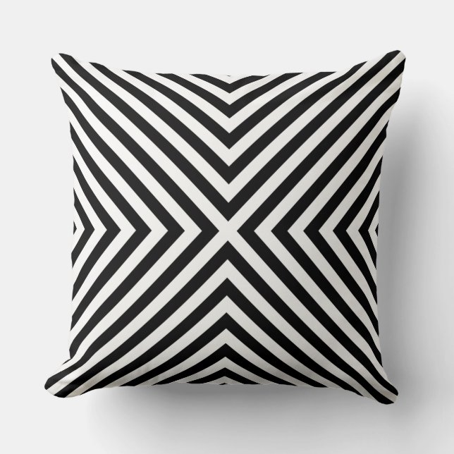 Motif De Coin Noir Et Blanc - Oreiller (Recto)