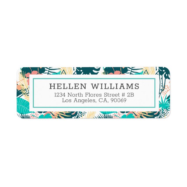 Motif de collage feuille mixte tropical (Devant)