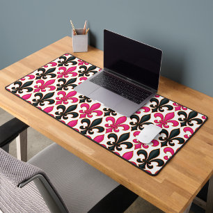 Motif de conception de fleur de lis baroque noir r