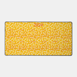 motif de conception des os de chien 2024 Calendrie