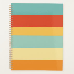 Motif de couleur rétro rayé