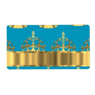 Motif de couronne d'or et d'aqua