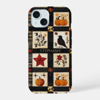 Motif de courtepoint de style rustique d'automne |